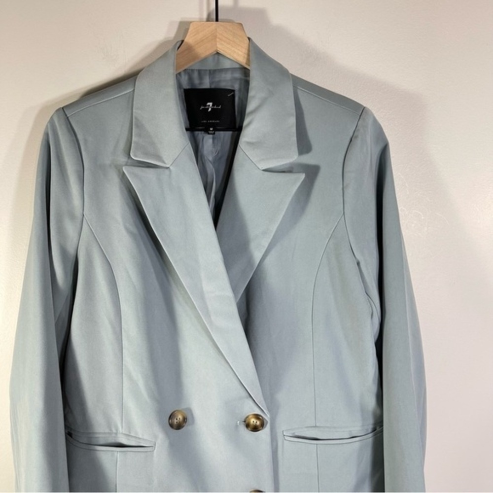 7 For All Mankind Women's Blush Blazer Formal jackets Size M Color Blue Sky - Picture 3 of 12